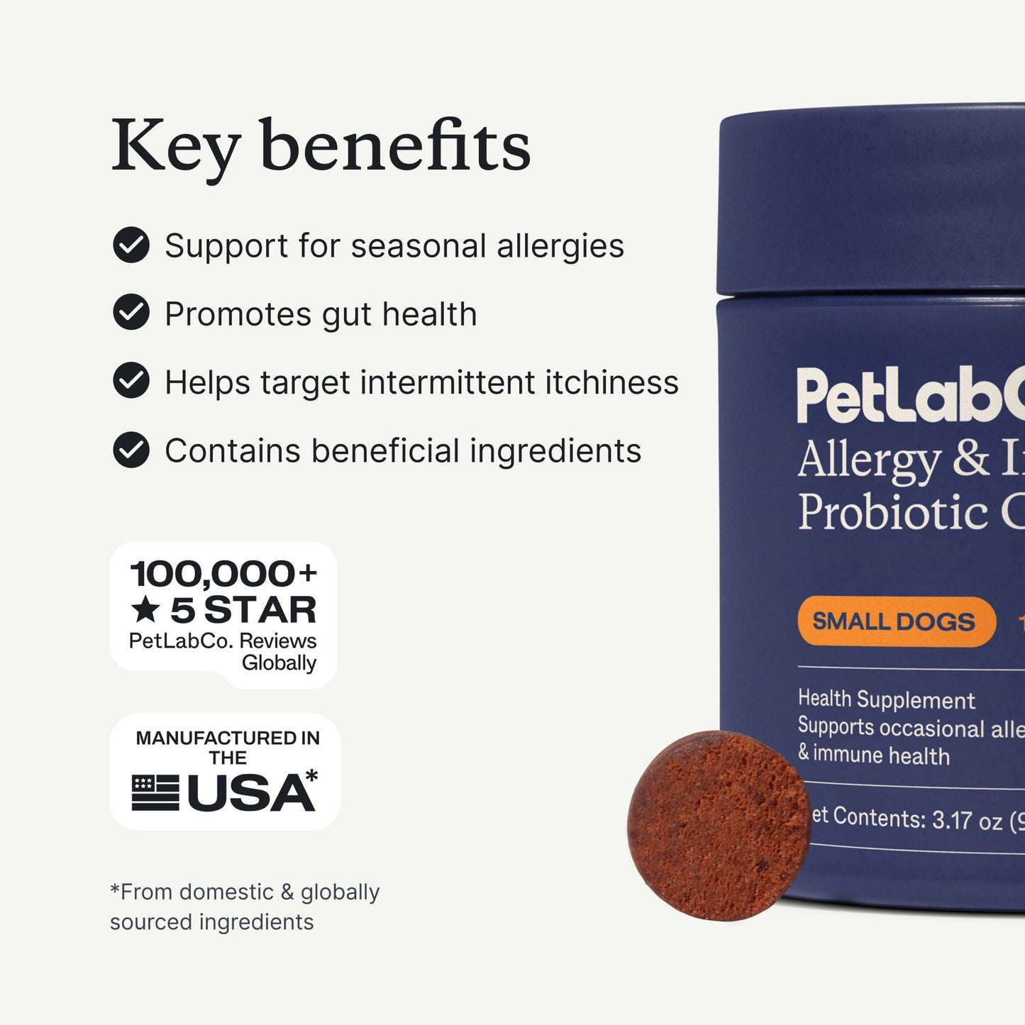 Allergy & Immune Chews - dog probiotics for seasonal allergies